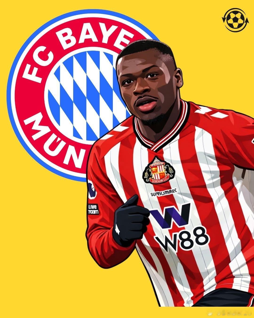 🚨拜仁慕尼黑一直密切關注桑德蘭24歲的荷蘭前鋒——布萊恩·布羅貝，並對其保持濃