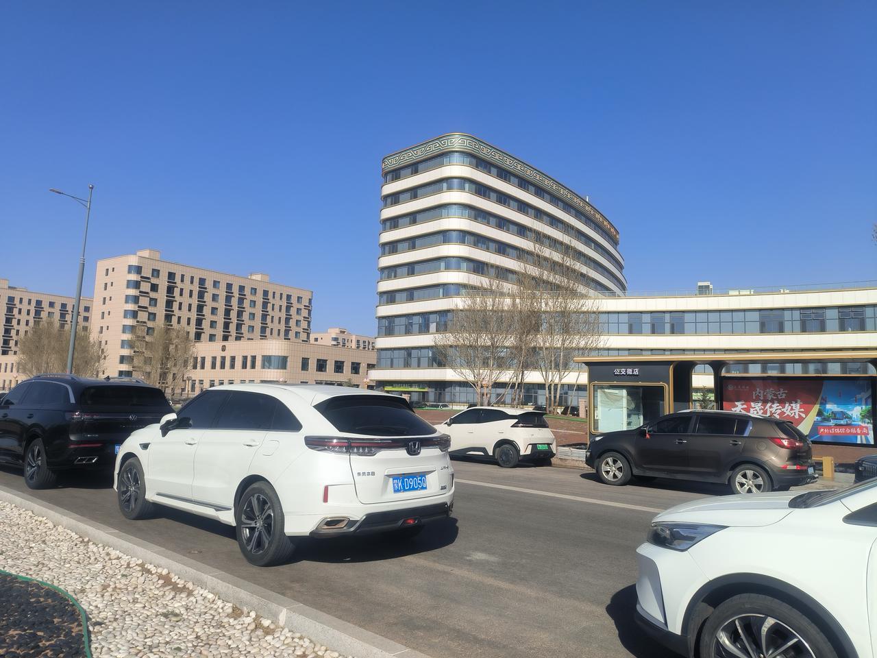 偶尔路过红海子湿地公园，这一组建筑就是阿吉泰健康产光园，和四中一路之隔。刚刚12