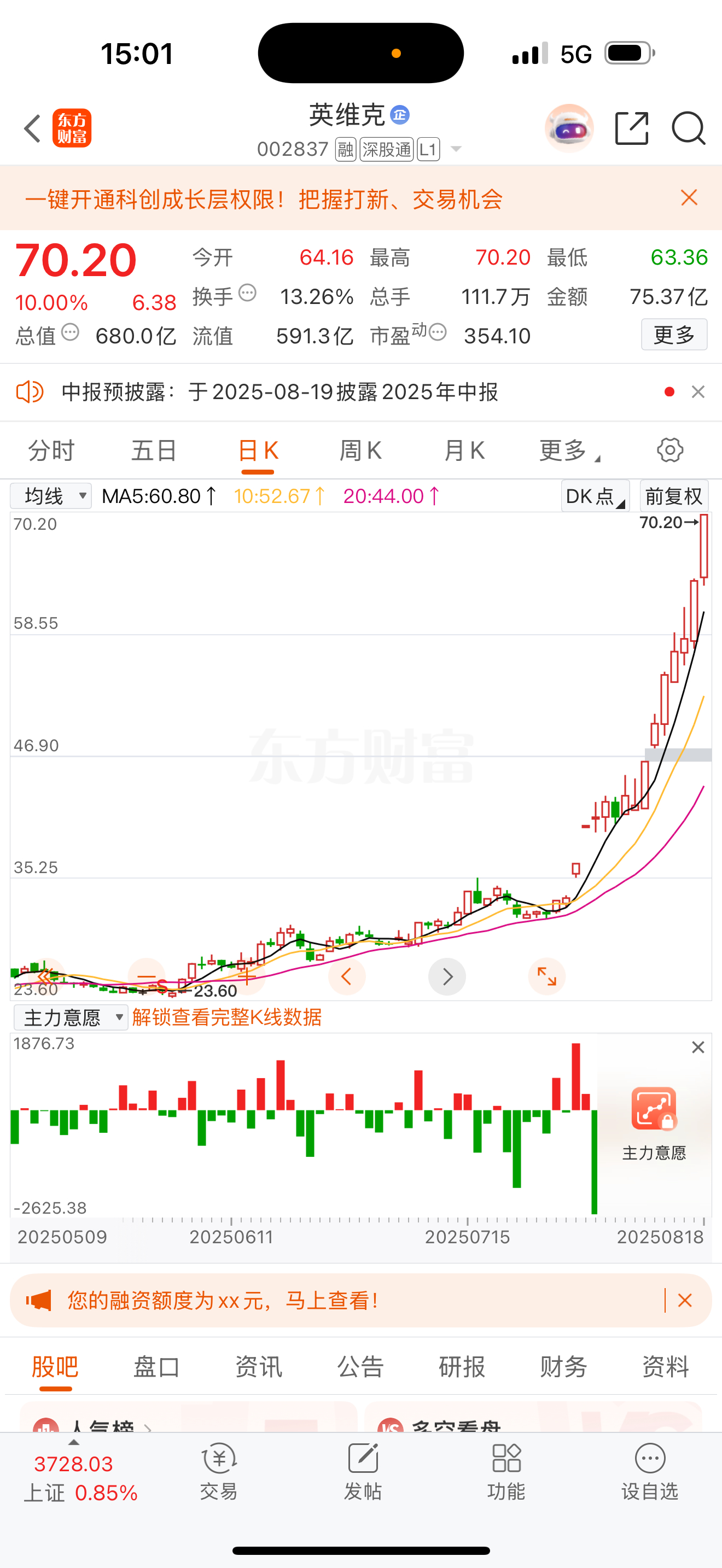 收盘涨停！英维克，好样的！趋势票就是这样，越走越强，明天继续稳稳吃肉！在车上的兄