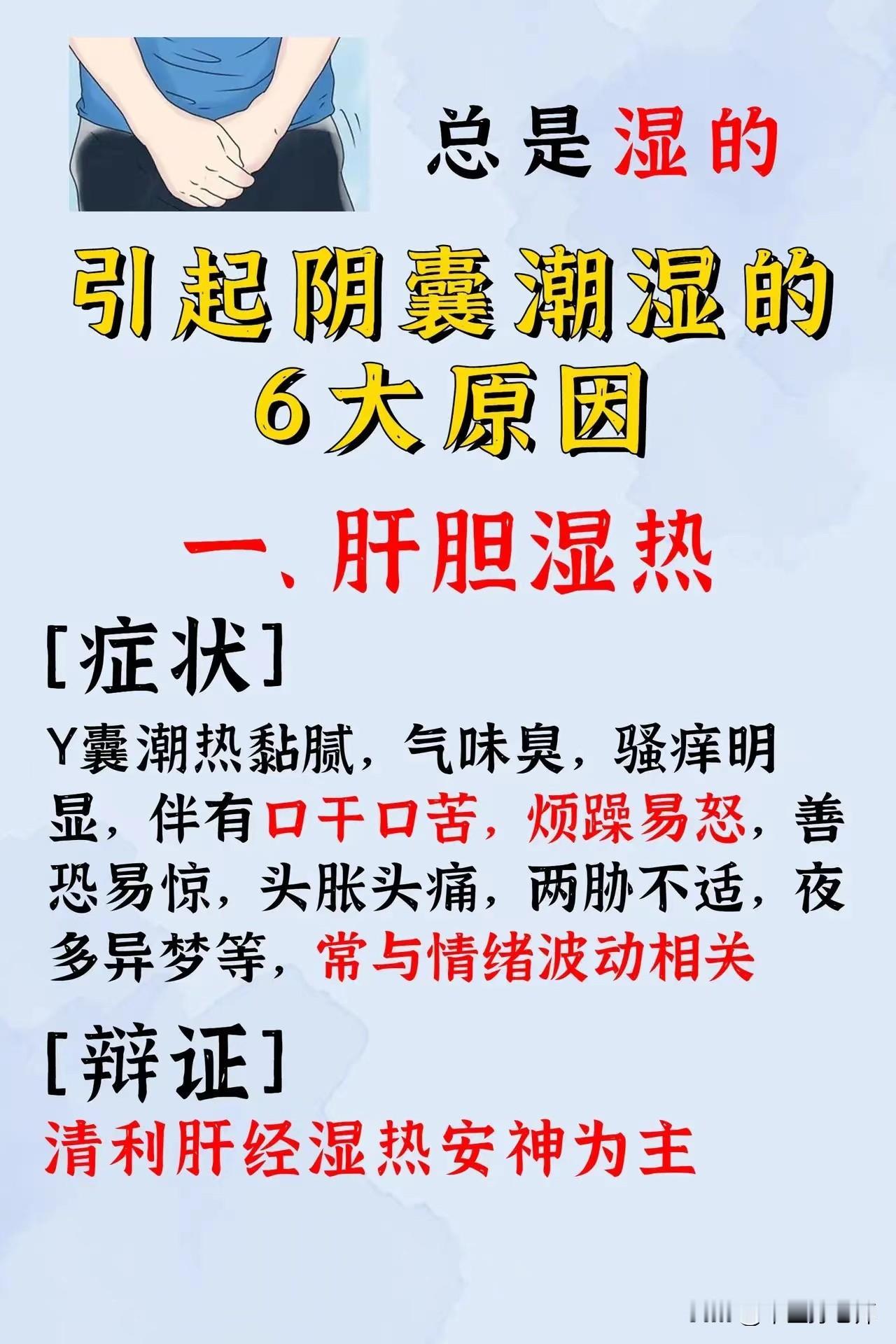 引起阴囊潮湿的6大原因，你知道吗？#健康##阴囊潮湿#