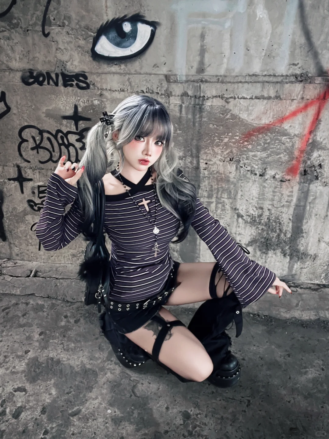 叛逆魔女🎸夸爆这个亚比条纹上衣！