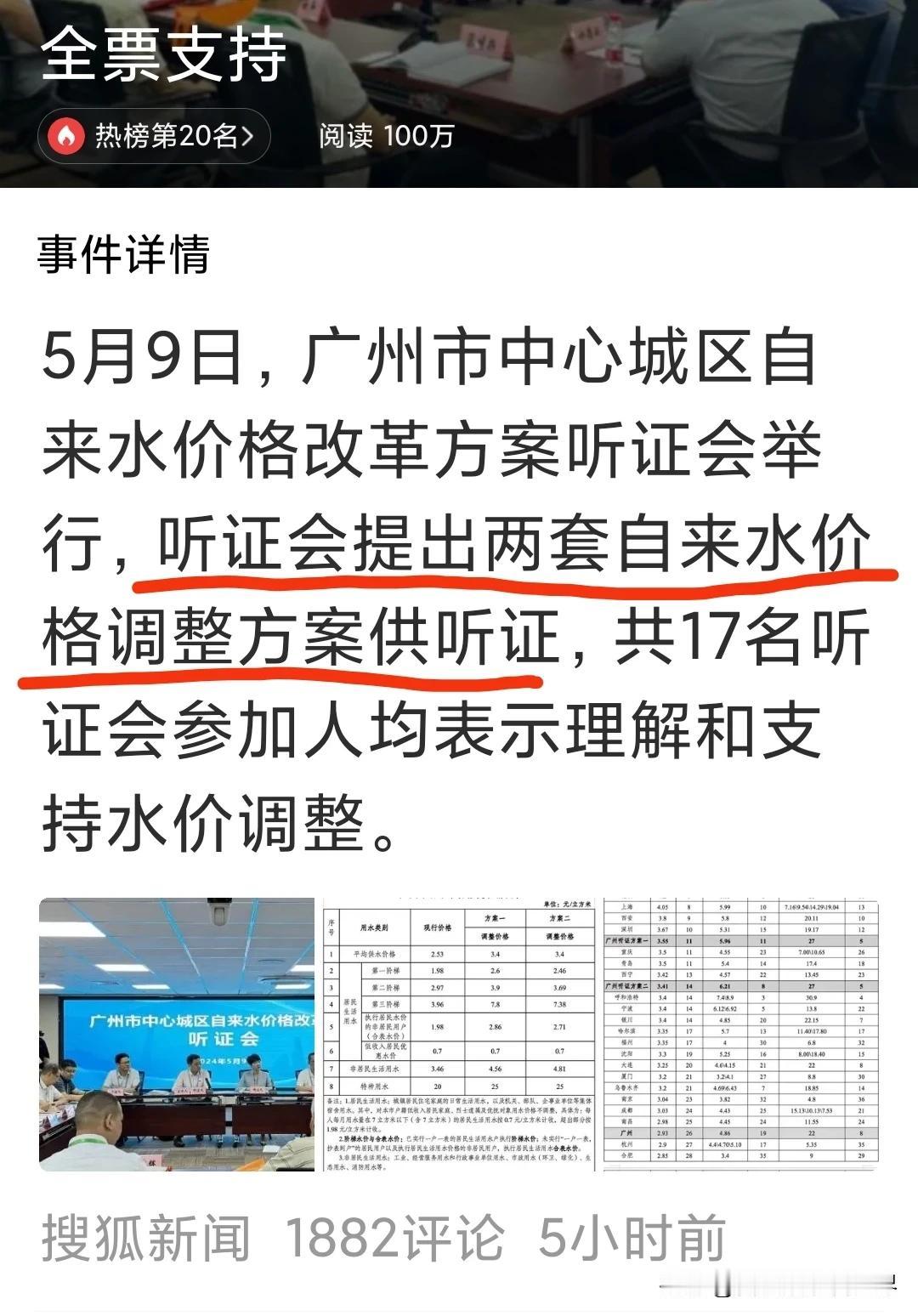大家都错怪了广州自来水听证会17名参会人员了！不是他们想涨价，而是他们别无选择！