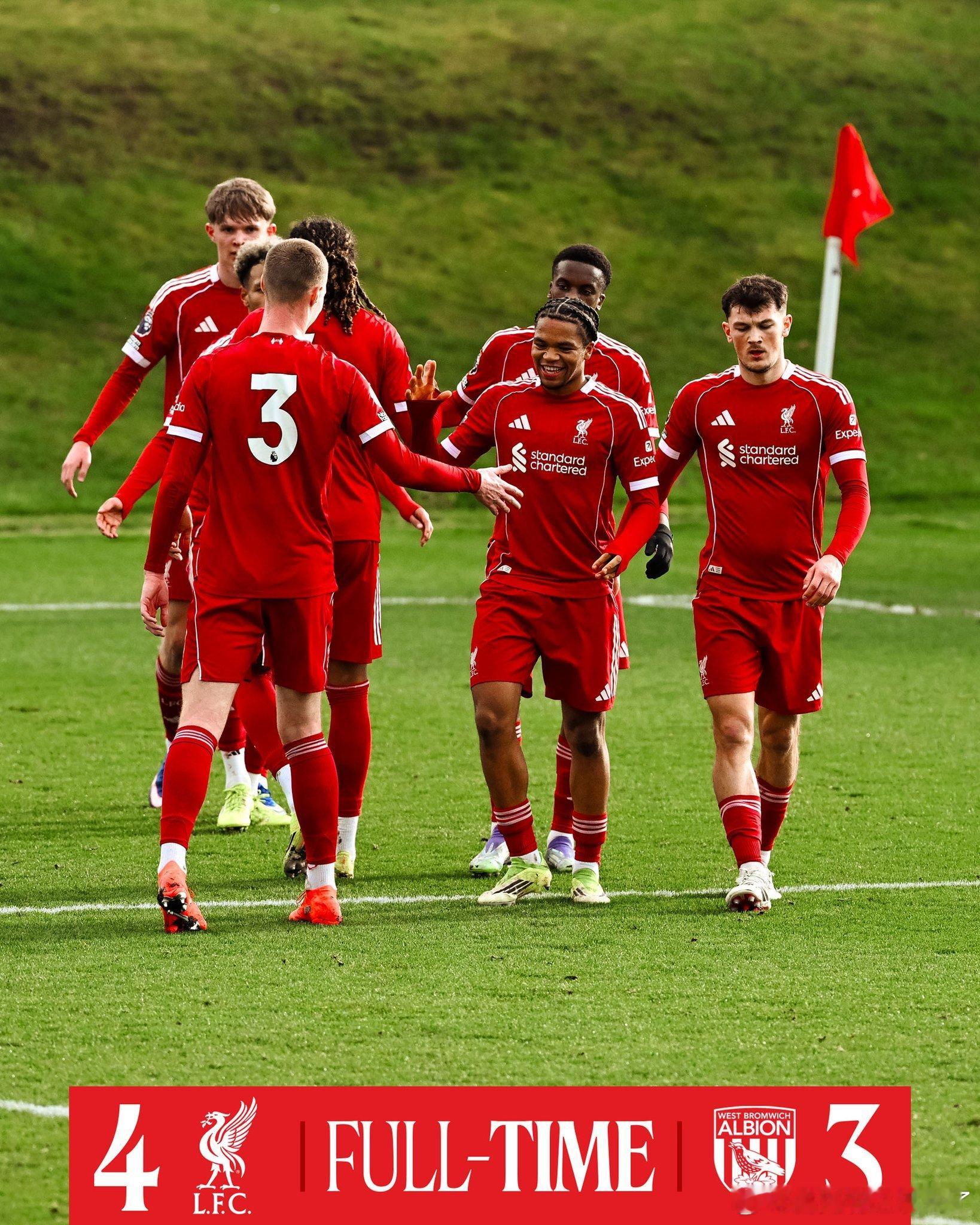 利物浦U21 4-3战胜系布朗，利物浦升至PL2联赛第四位。多名利物浦球员都有进