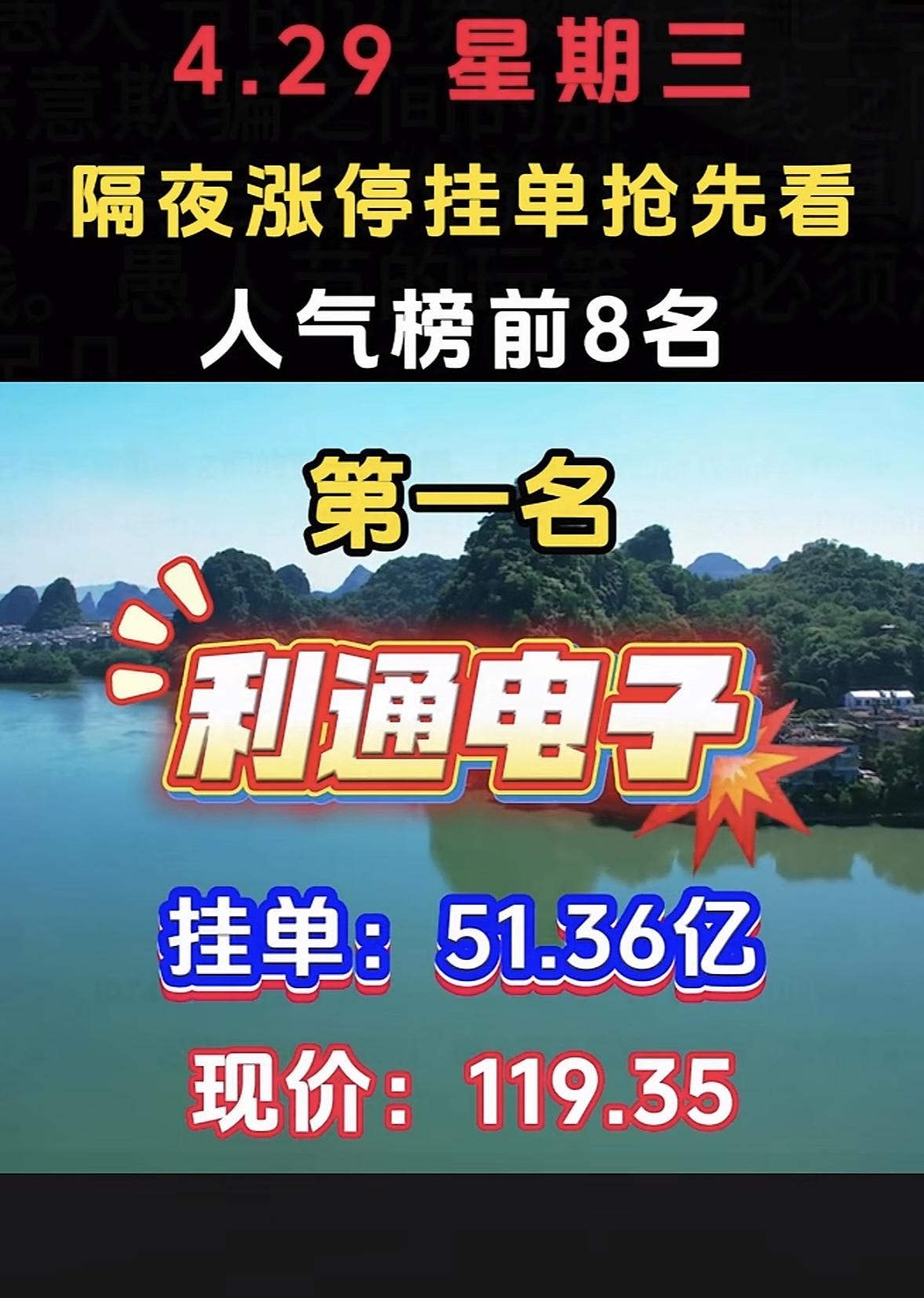 4月29日周三暗盘隔夜挂单排行榜揭晓

盈峰环境这波操作有点猛啊！暗盘隔夜挂单就