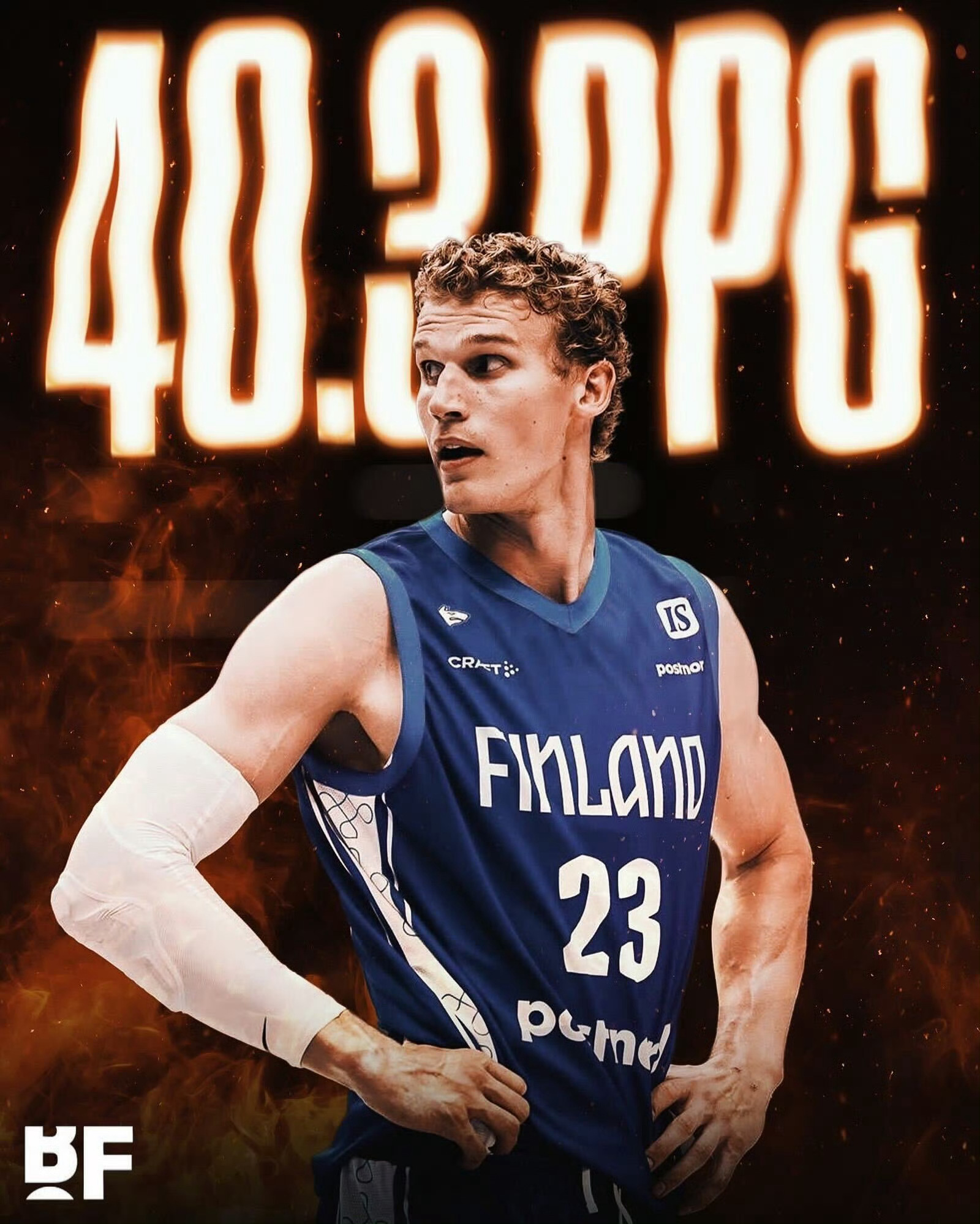 欧锦赛骑士nba花絮 过去三场欧锦赛热身赛，马尔卡宁场均可以得到40.3分，投篮