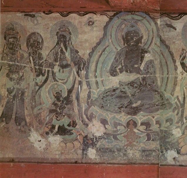 中国稀见存世之唐代壁画 | 佛光寺《西方净土变》图2图3 佛光寺《西方净土变》壁