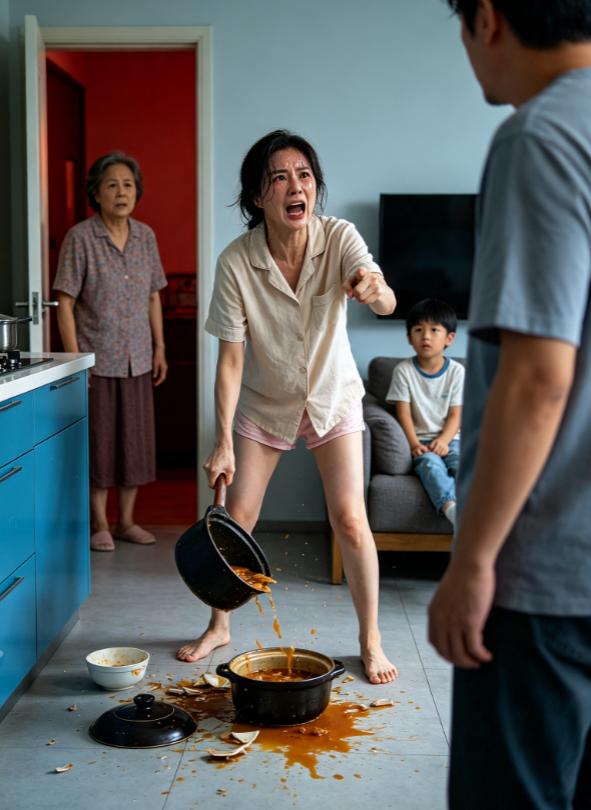 摔烂的那个砂锅，碎了我的孝心。
刚才收拾厨房，看见垃圾桶里那个摔烂的砂锅碎片，心