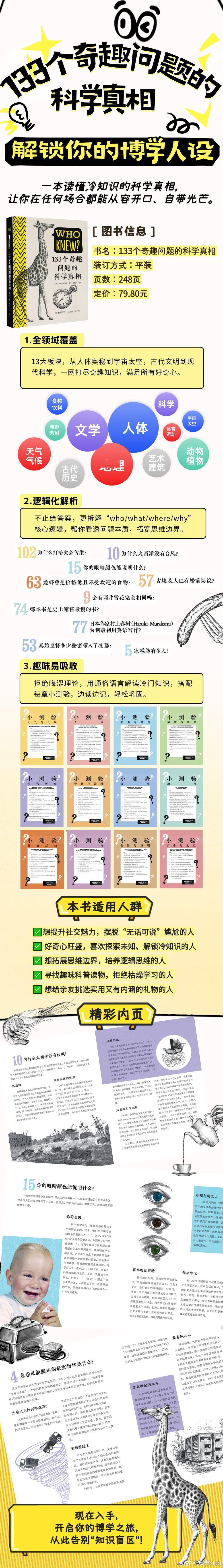 知書club 新书介绍丨本书汇集了133多个有趣的问题，章节按照大致涵盖的主题进