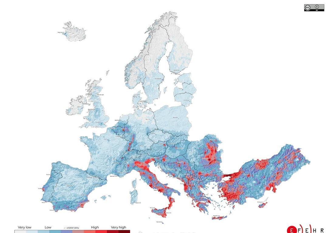 欧洲地震风险地图（EFEHR）