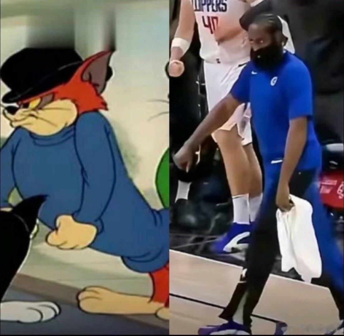 这家伙，还真像啊……👀#快船26分逆转骑士##哈登末节被雪藏# ​​​