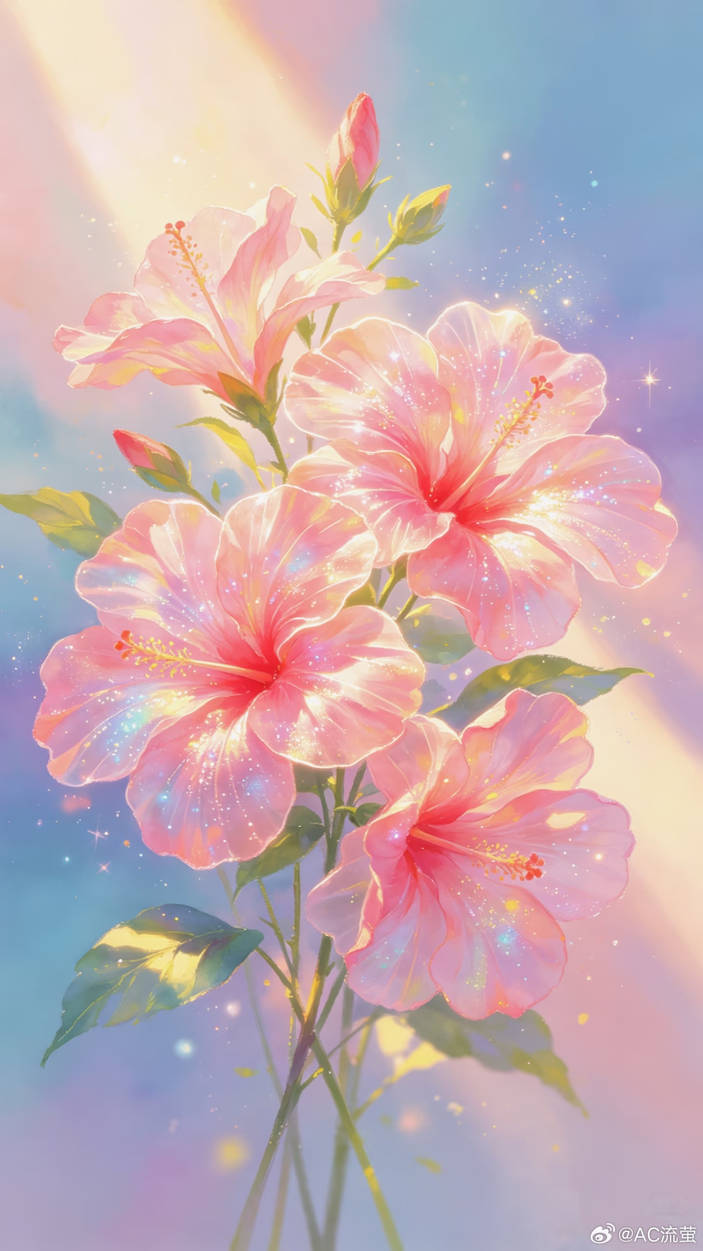 🌙深夜编辑相册，花朵在屏幕里舒展成未说出口的诗。光影流转间，才懂美好从不需要完