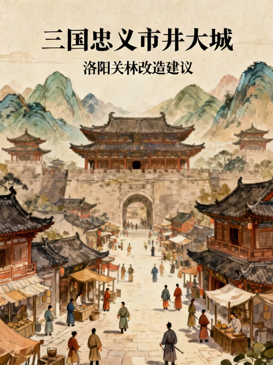 真心建议：洛阳关林改造，别再跟风隋唐、别搞现代网红风！独做全国唯一三国忠义市井大