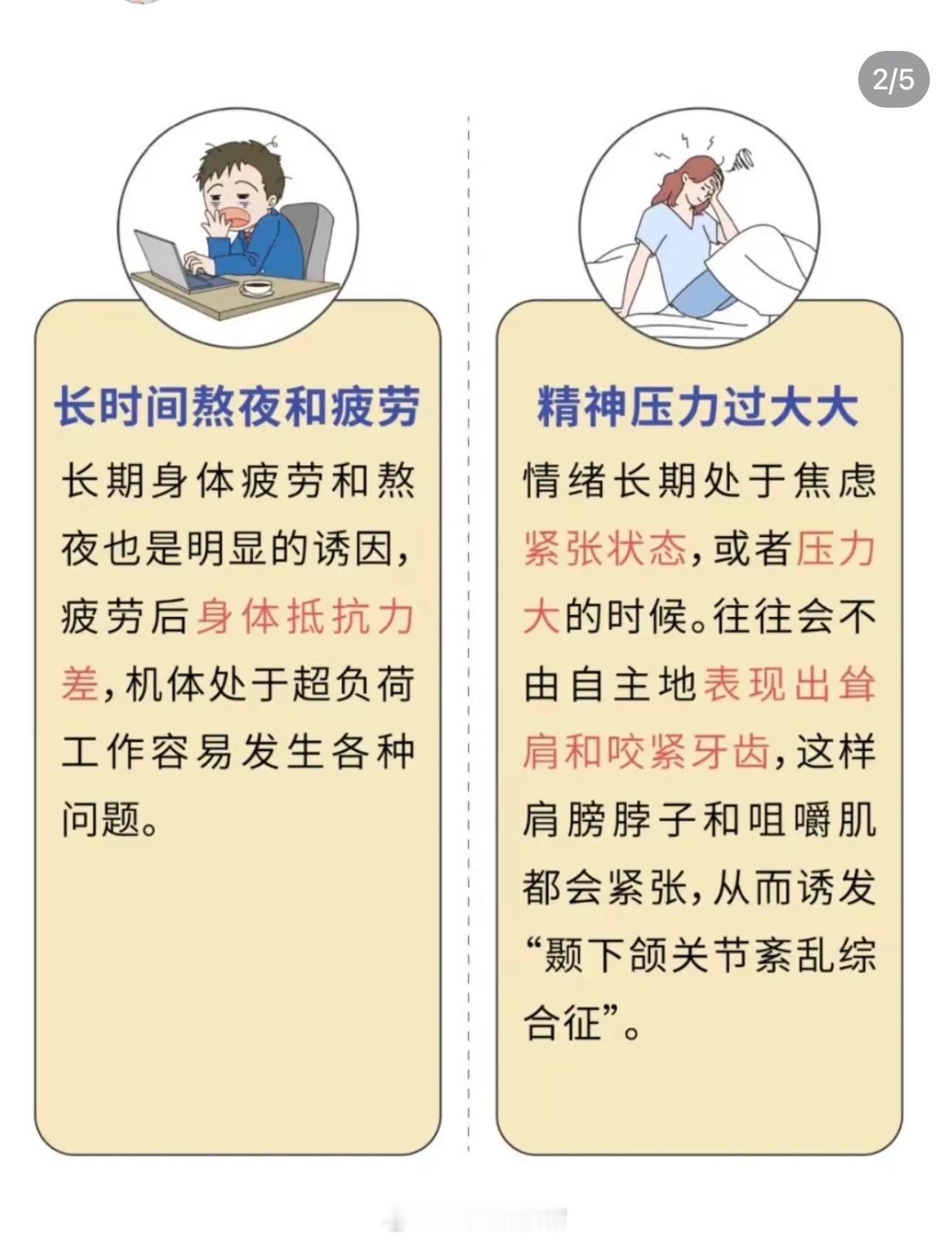 今天去医院挂号，医生说我下颌关节紊乱了给我开了点药。。。去搜了一下感觉我的成因可