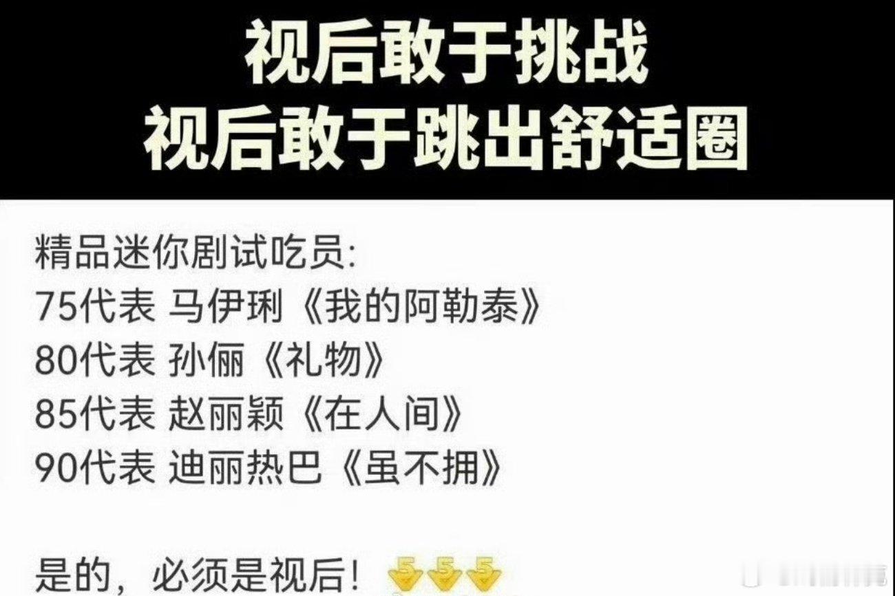 视后敢于挑战？