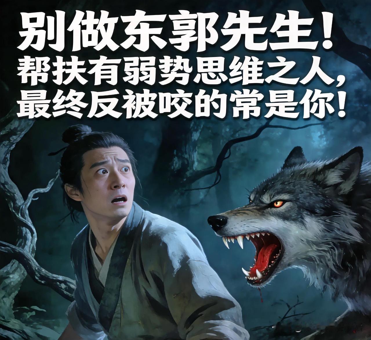 别做东郭先生！帮扶有弱势思维之人，最终反被咬的常是你！🐺

为何说“帮扶弱势思