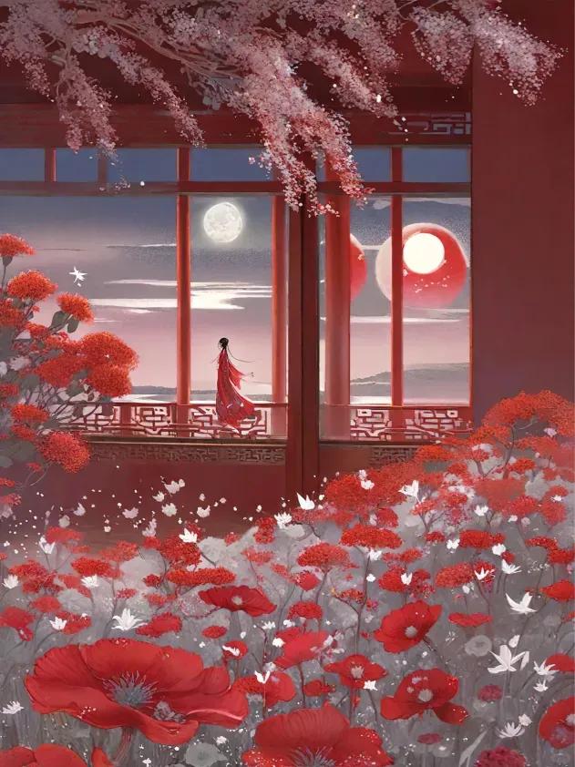 今夕何夕，见此良人。——诗经·国风·唐风《绸缪》
【释义】今夜究竟是什么夜晚？见