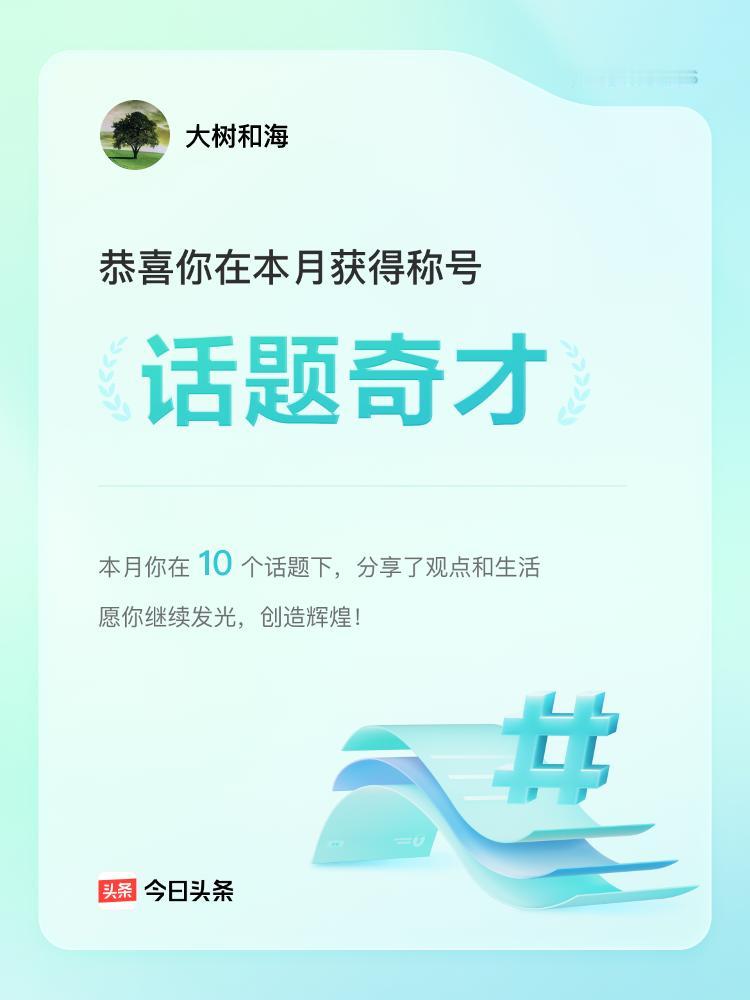 分享我的话题荣誉加油！