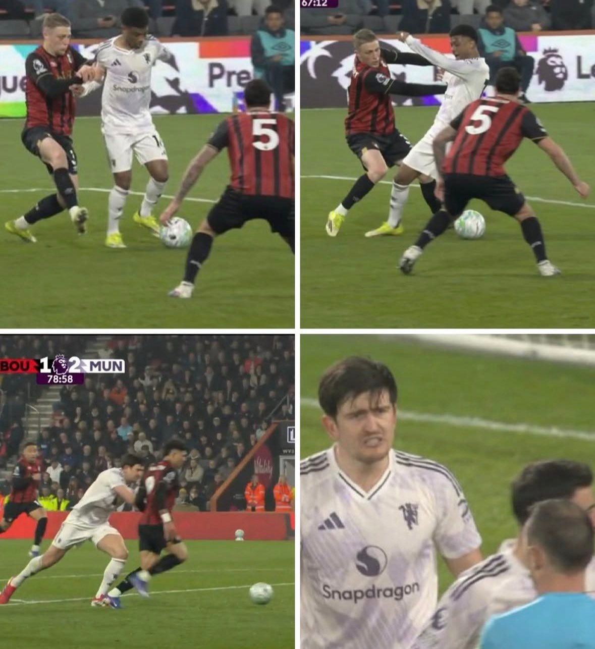 前英超裁判德莫特·加拉格尔我认为两个都应该判点球，如果你看这两个动作，它们非常相