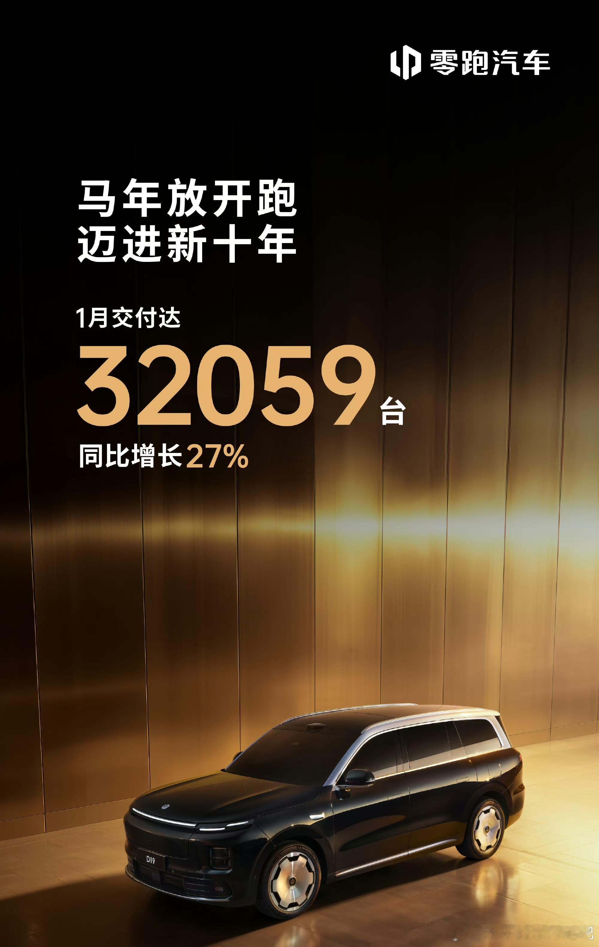 零跑一月份交付32059台，春节后，各家都会进入到26年的节奏中零跑汽车