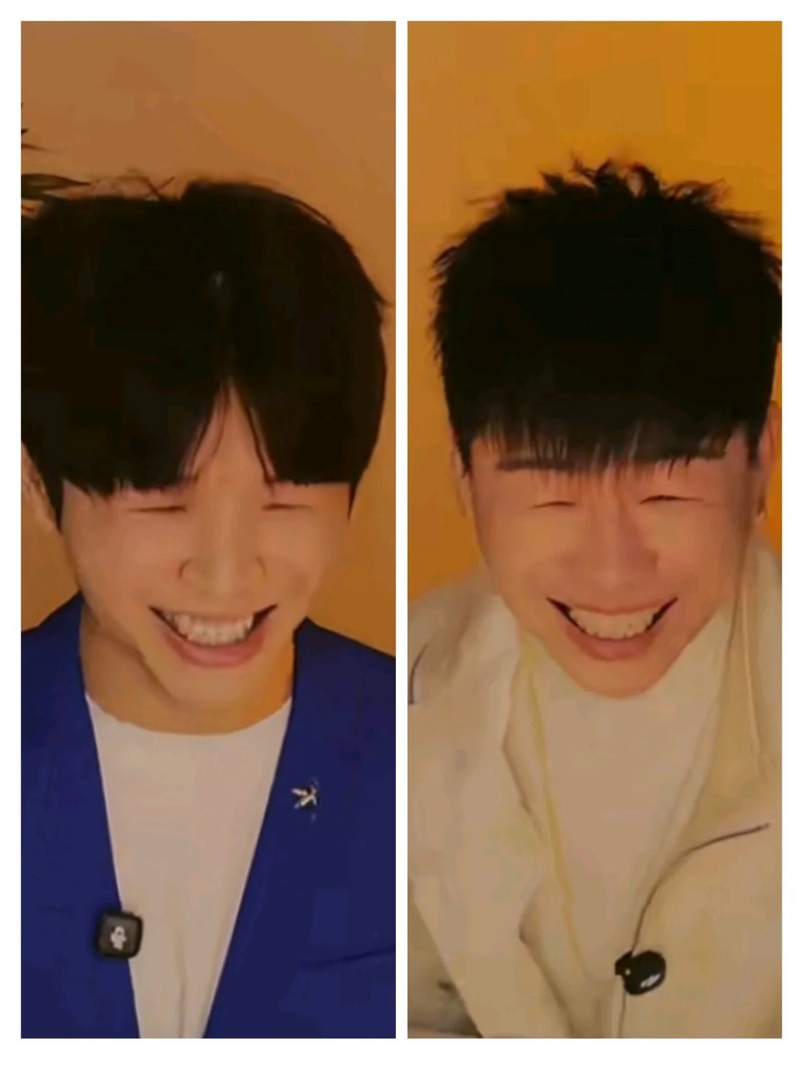 嘴角弧度都一样 