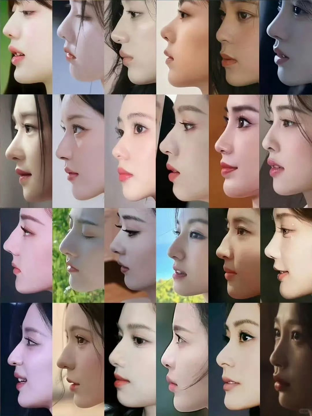 女明星侧颜一览，谁的下颚线最好看？ ​​​
