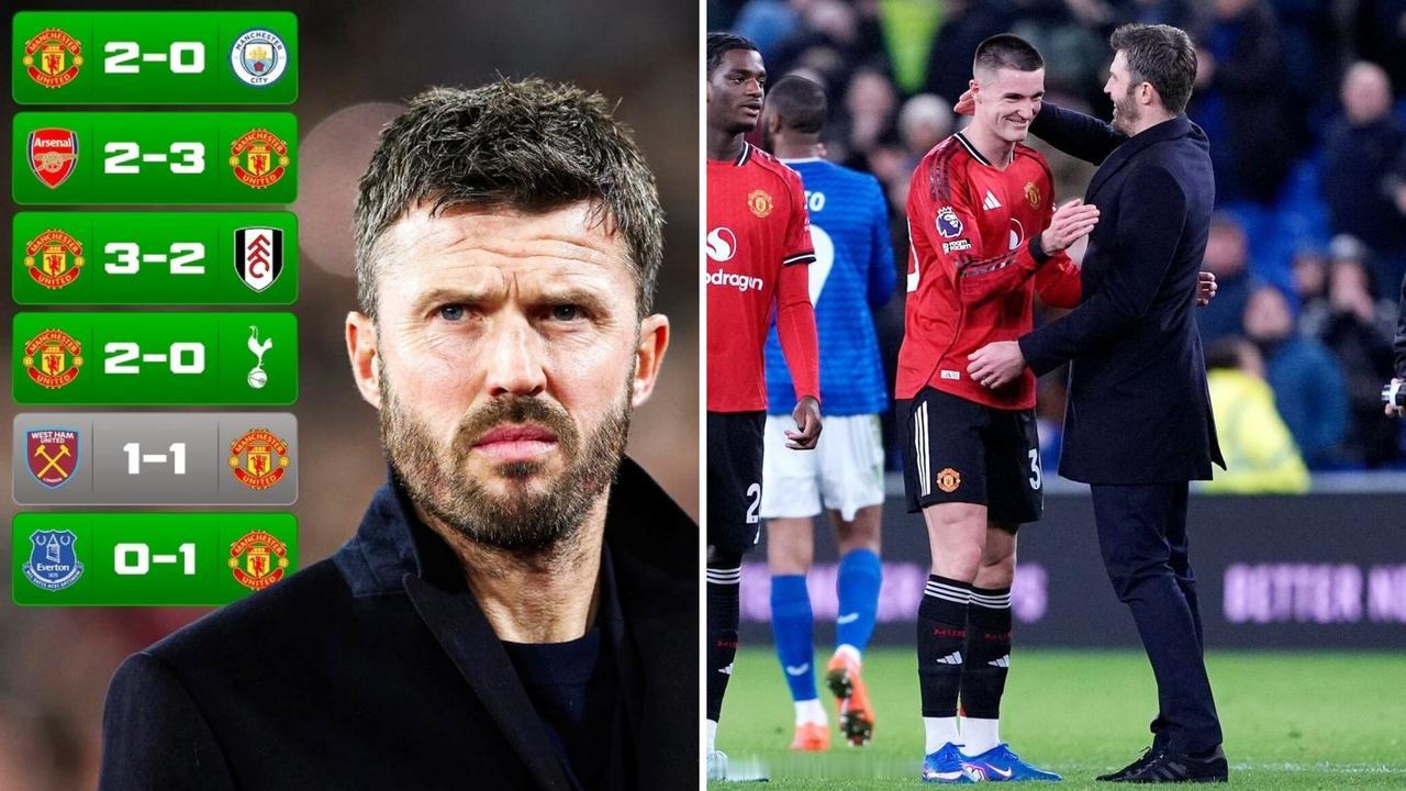 卡里克带领曼联击败埃弗顿后，近6轮已经拿下5胜1平的傲人战绩。
在此之前，红魔先