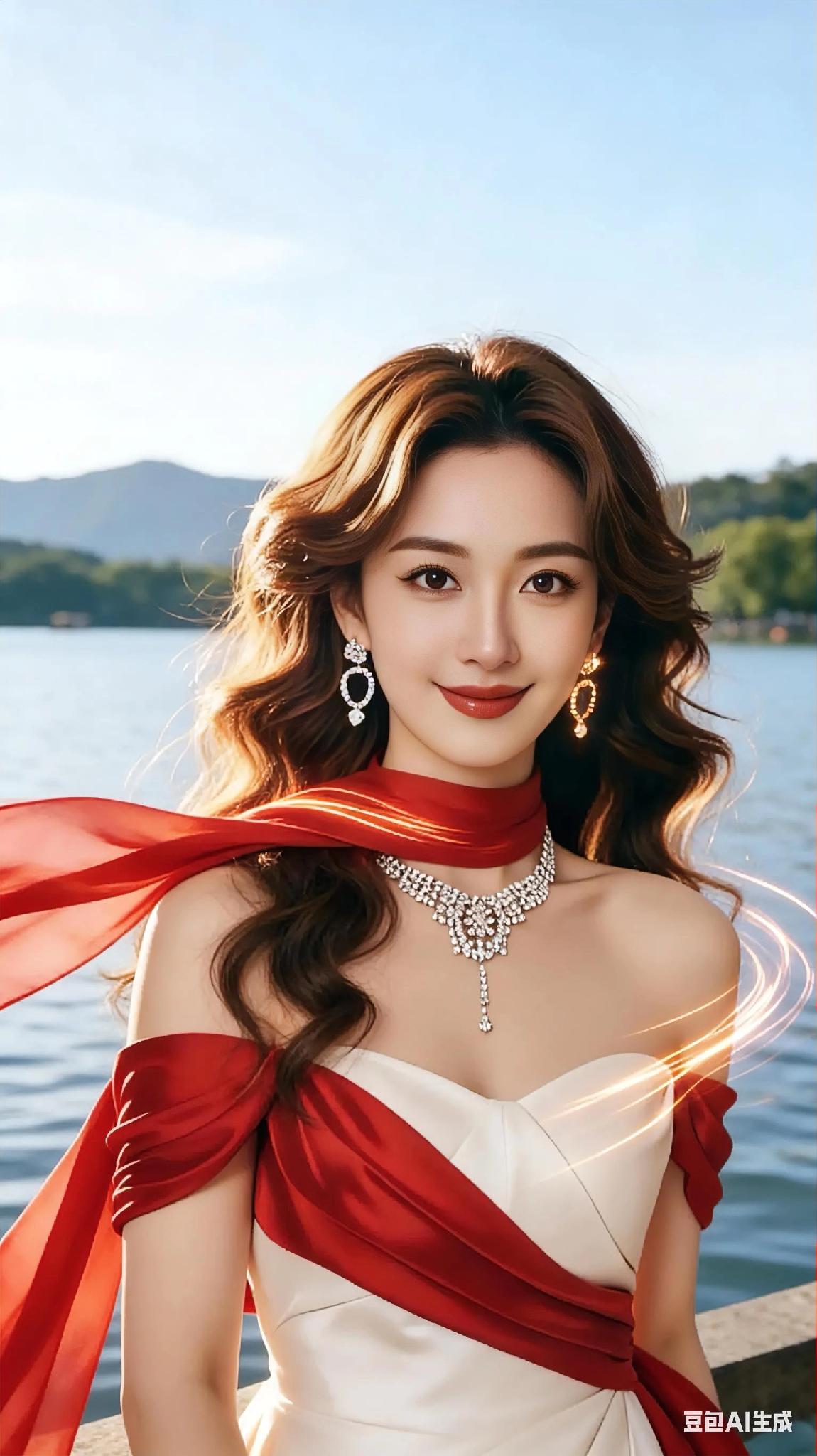 阳光洒在她的笑容上，仿佛连微风都在为她的美丽驻足。

是那种让人忍不住多看几眼的