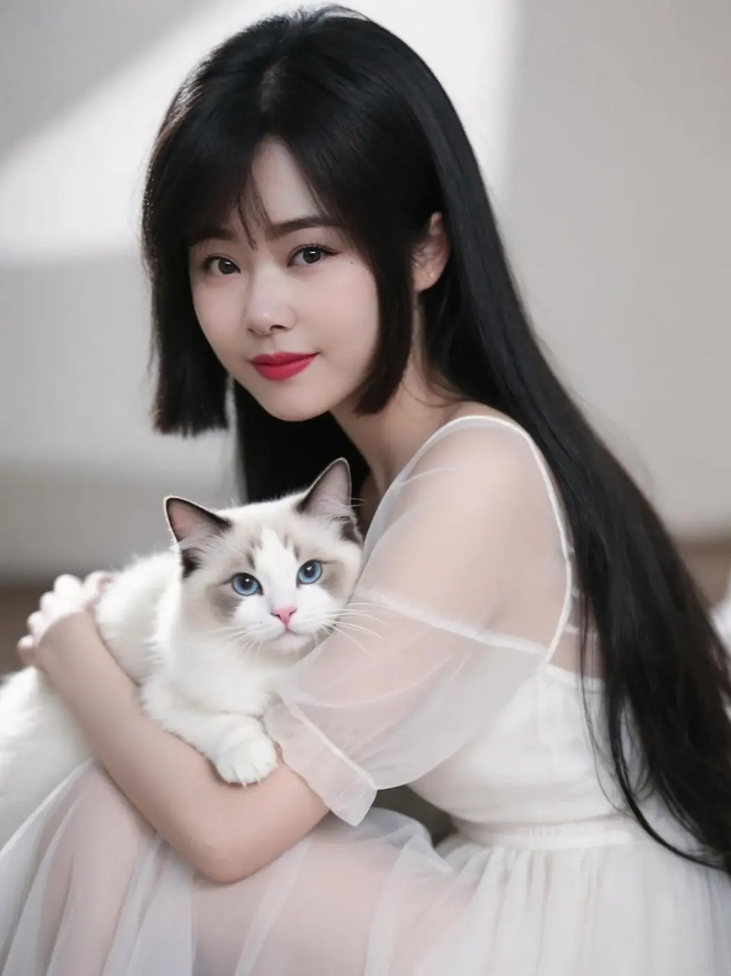 AI猫系少女照 青春年华