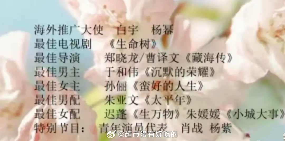 白玉兰名单就出来了 白玉兰视帝视后最终预测