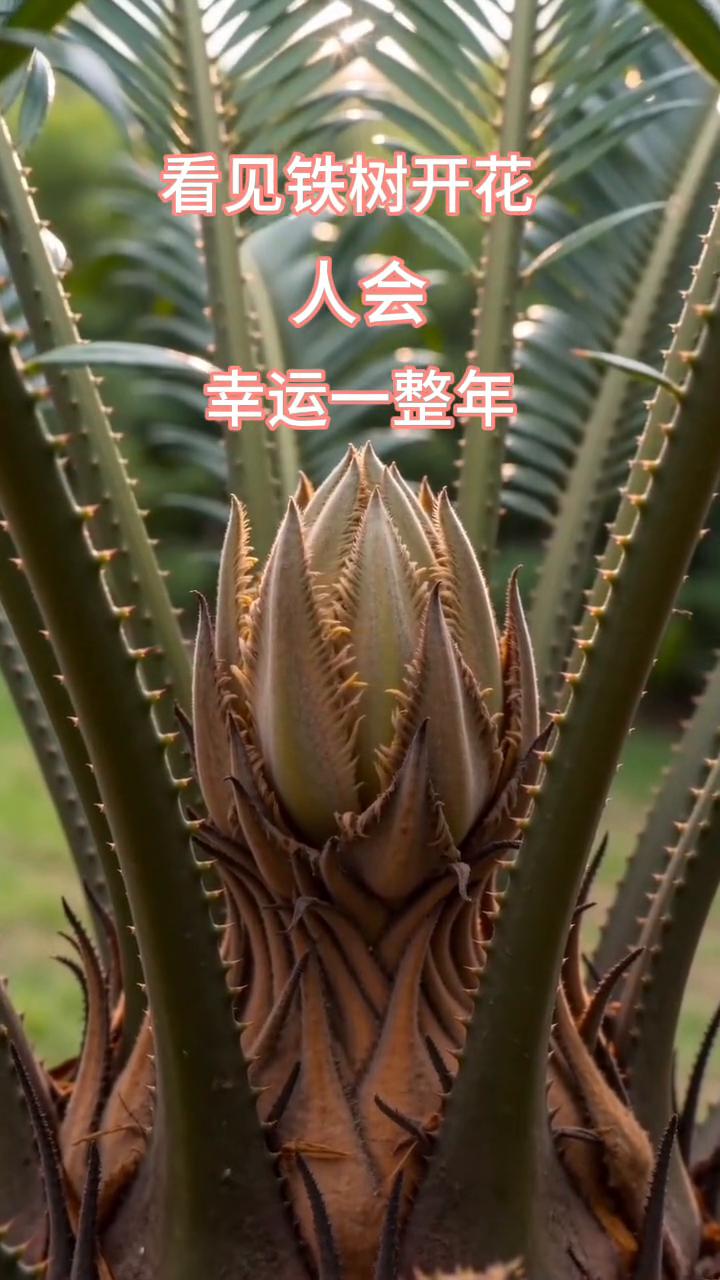看见铁树开花，人会幸运一整年。