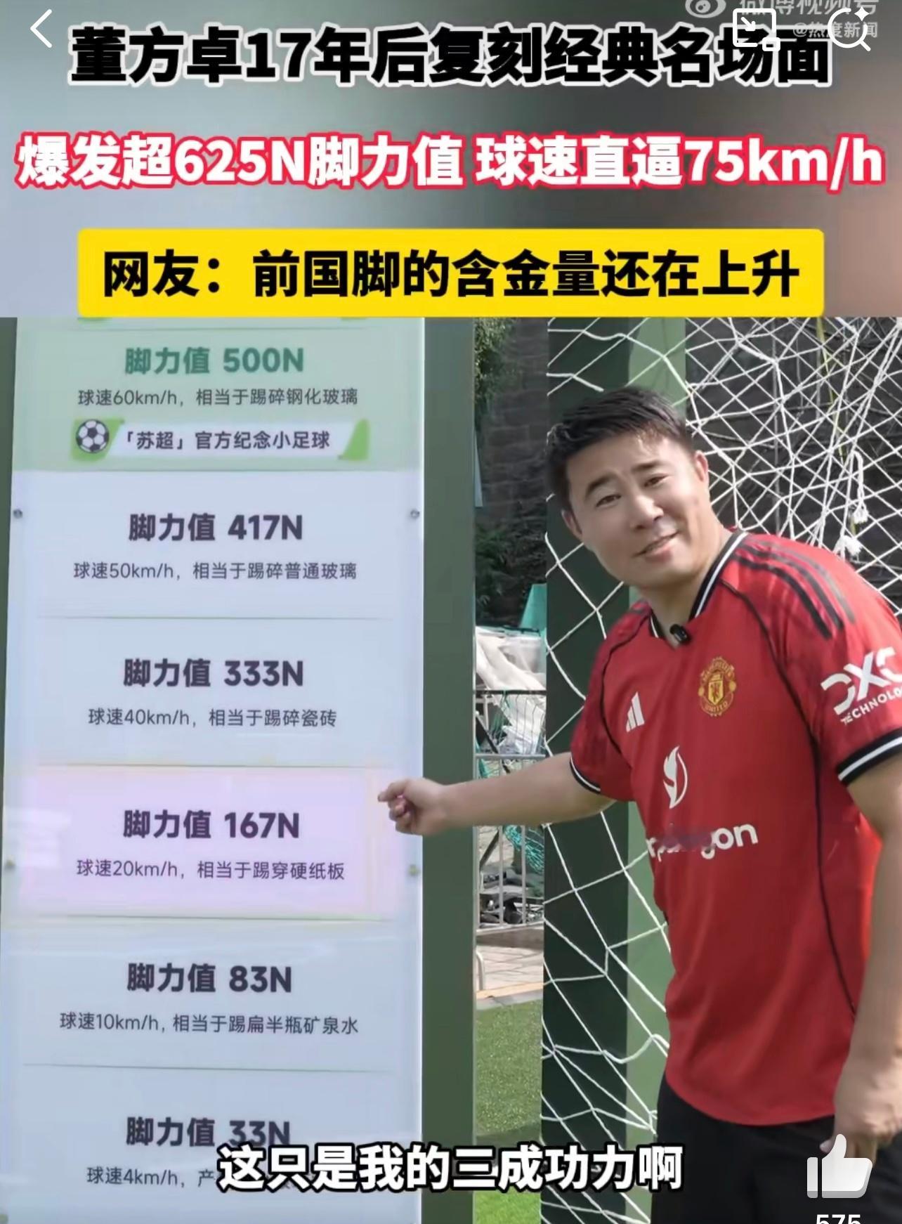 董方卓17年后复刻经典名场面 董方卓用实力书写传奇！17年后头球技巧再现，脚力球