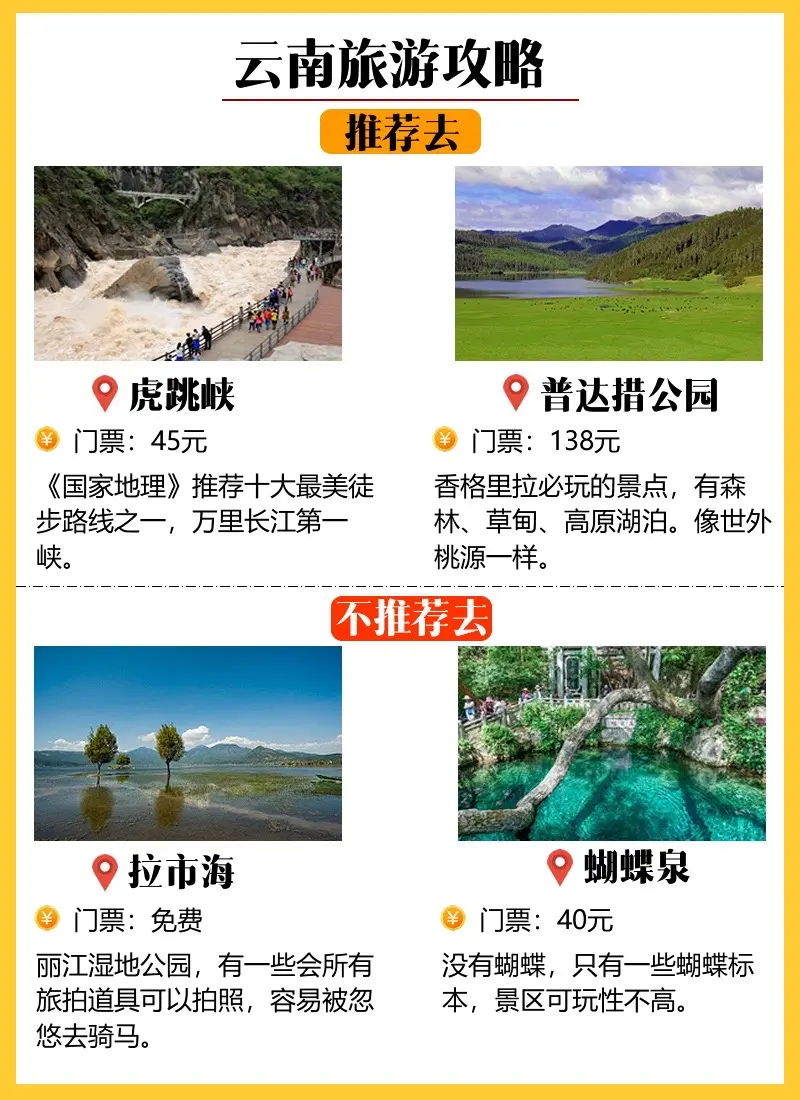 云南旅游建议。第一次去云南旅游必看