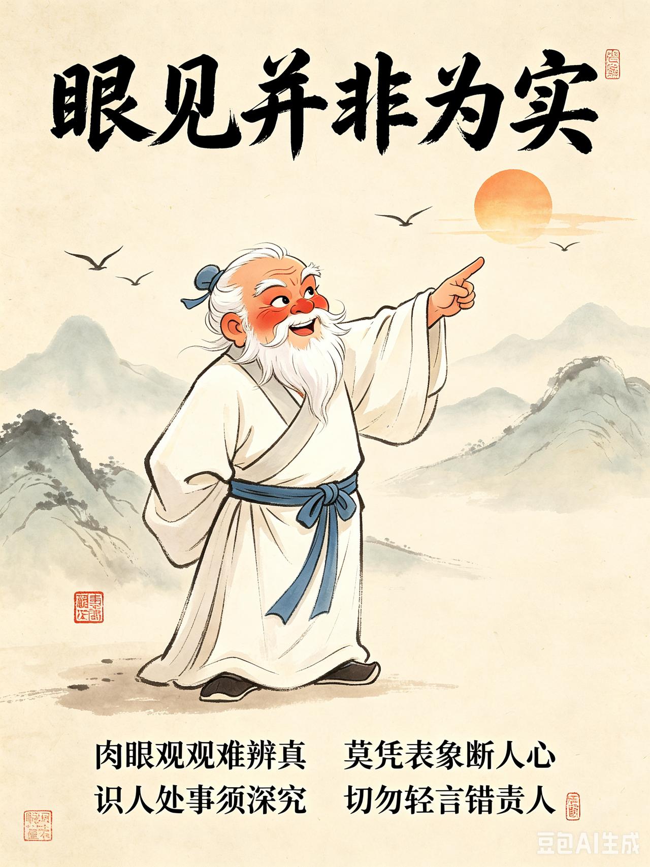小故事
 眼见为“实”

某位战区司令，
对警卫排指示：
“马上组织十人，
夺回