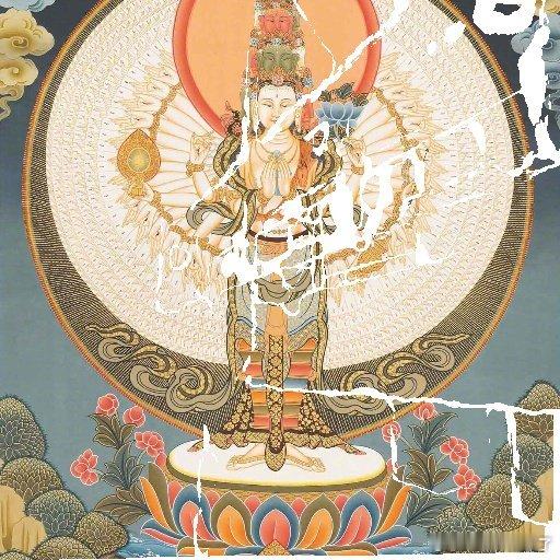 AI复原的文物有多美川大师生用AI三秒修复唐卡这才是打开百度AI的正确方式！！[