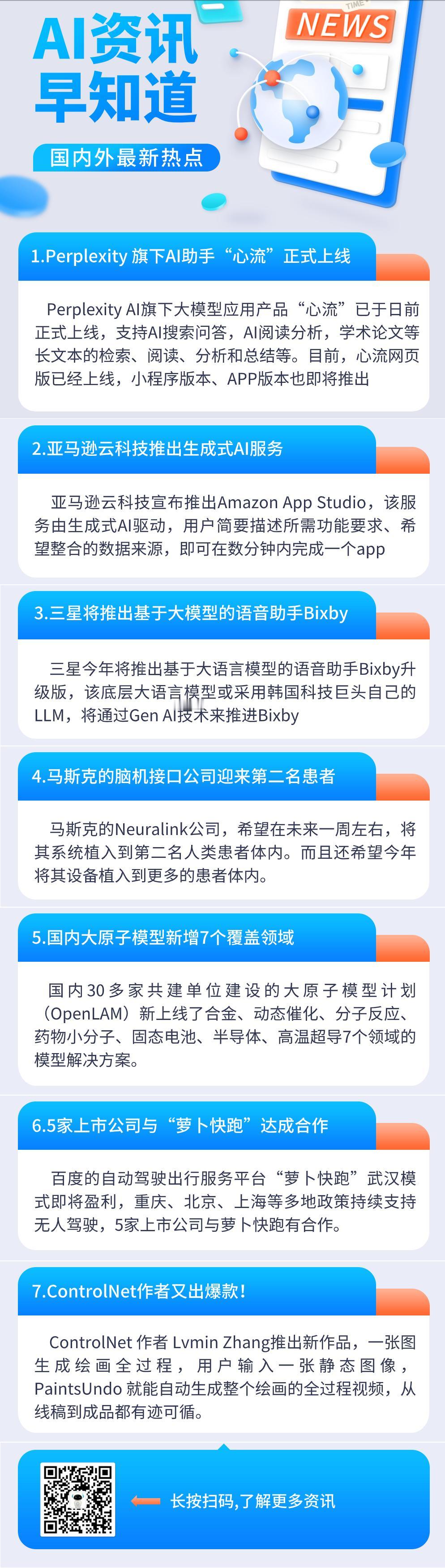 今日精选AI资讯：
Perplexity 旗下AI助手“心流”正式上线
亚马逊云