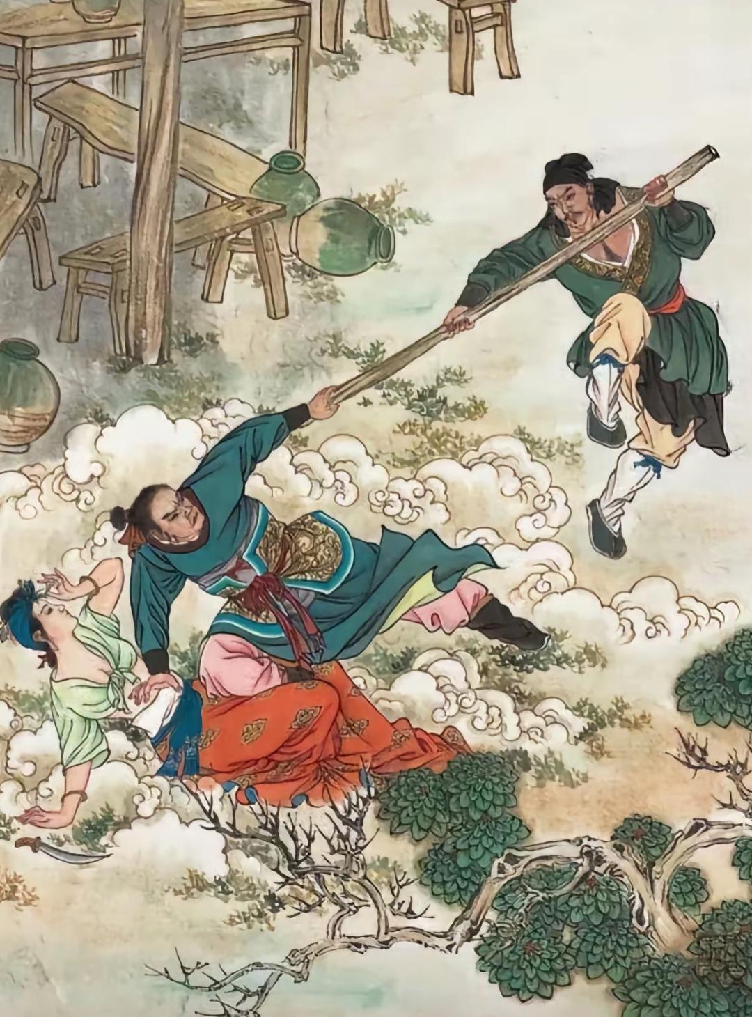 这是四大名著的那一部分？什么人物？在干什么呢？考一考你的历史，谁能讲一讲[作揖]