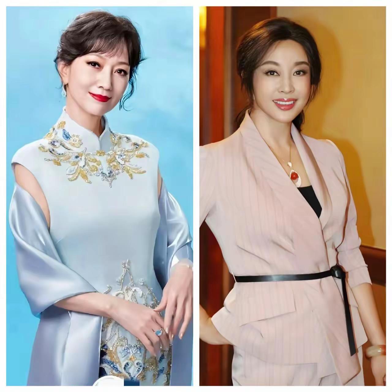 问大家一个问题，不许说谎。左边是赵雅芝，72岁，右边是刘晓庆75岁都是古稀之年，