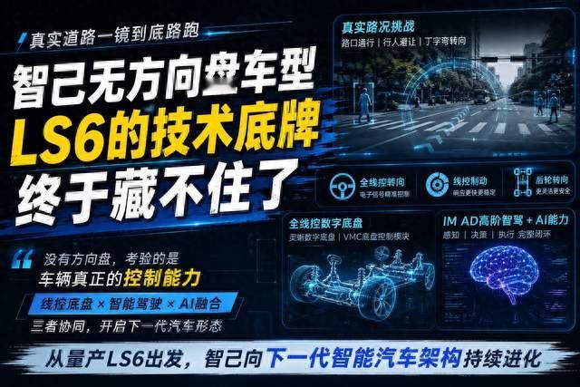 智己无方向盘车型完成路跑，LS6线控底盘能力进一步被看见