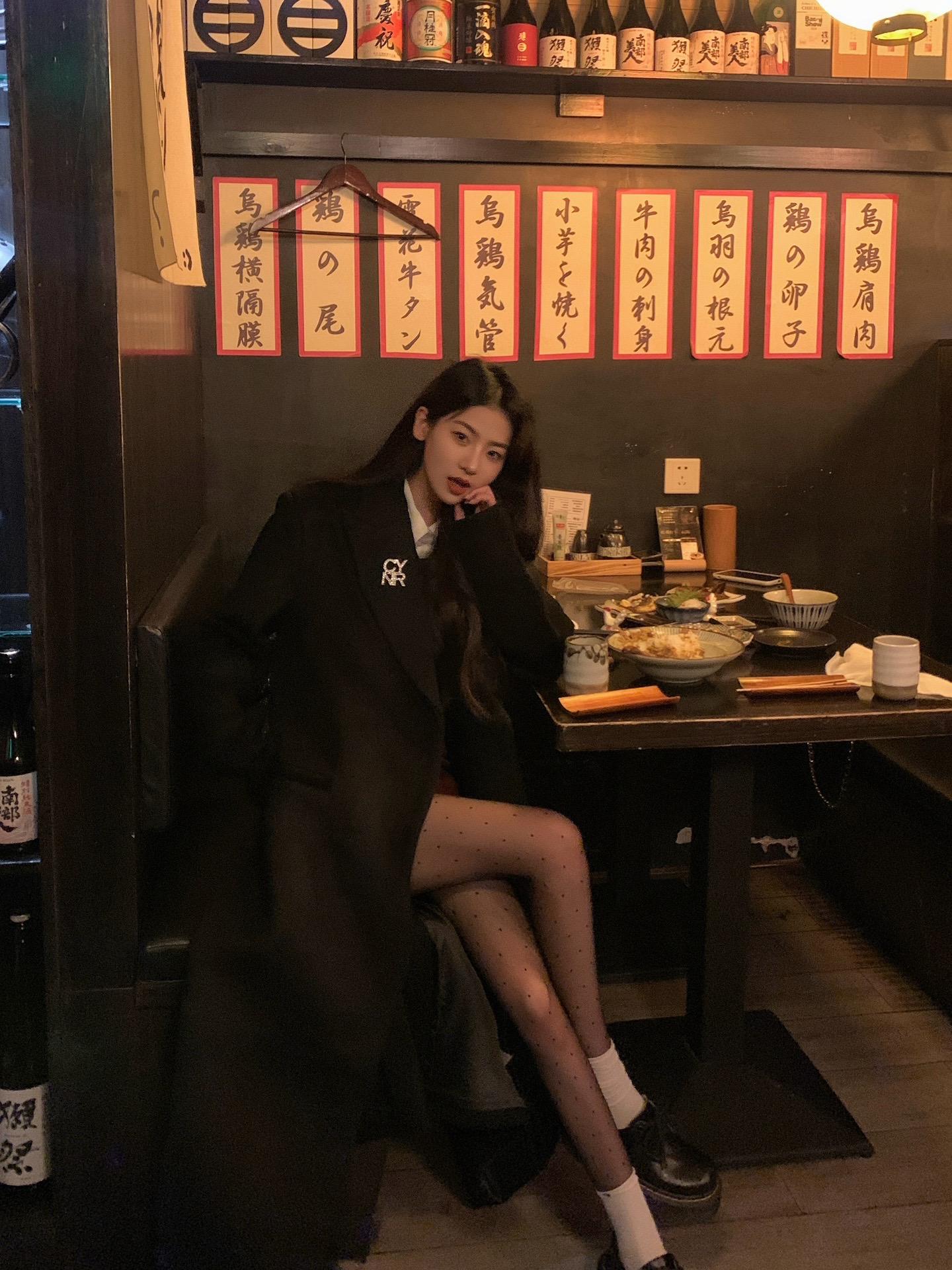 ootd穿搭 黑色系 御姐 韩系 欧尼穿搭