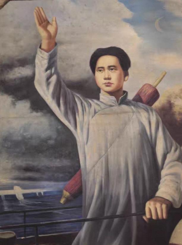《毛主席去安源》这幅油画可是相当有名，1967年它引发了全国热潮，一度印刷了9亿