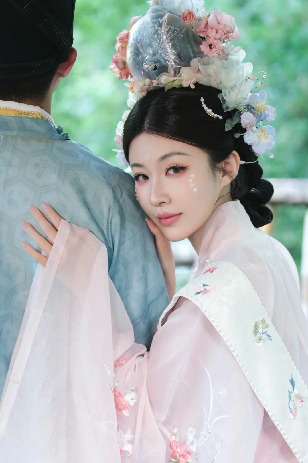 中秋宋制簪花“但愿人长久，千里共婵娟”💕