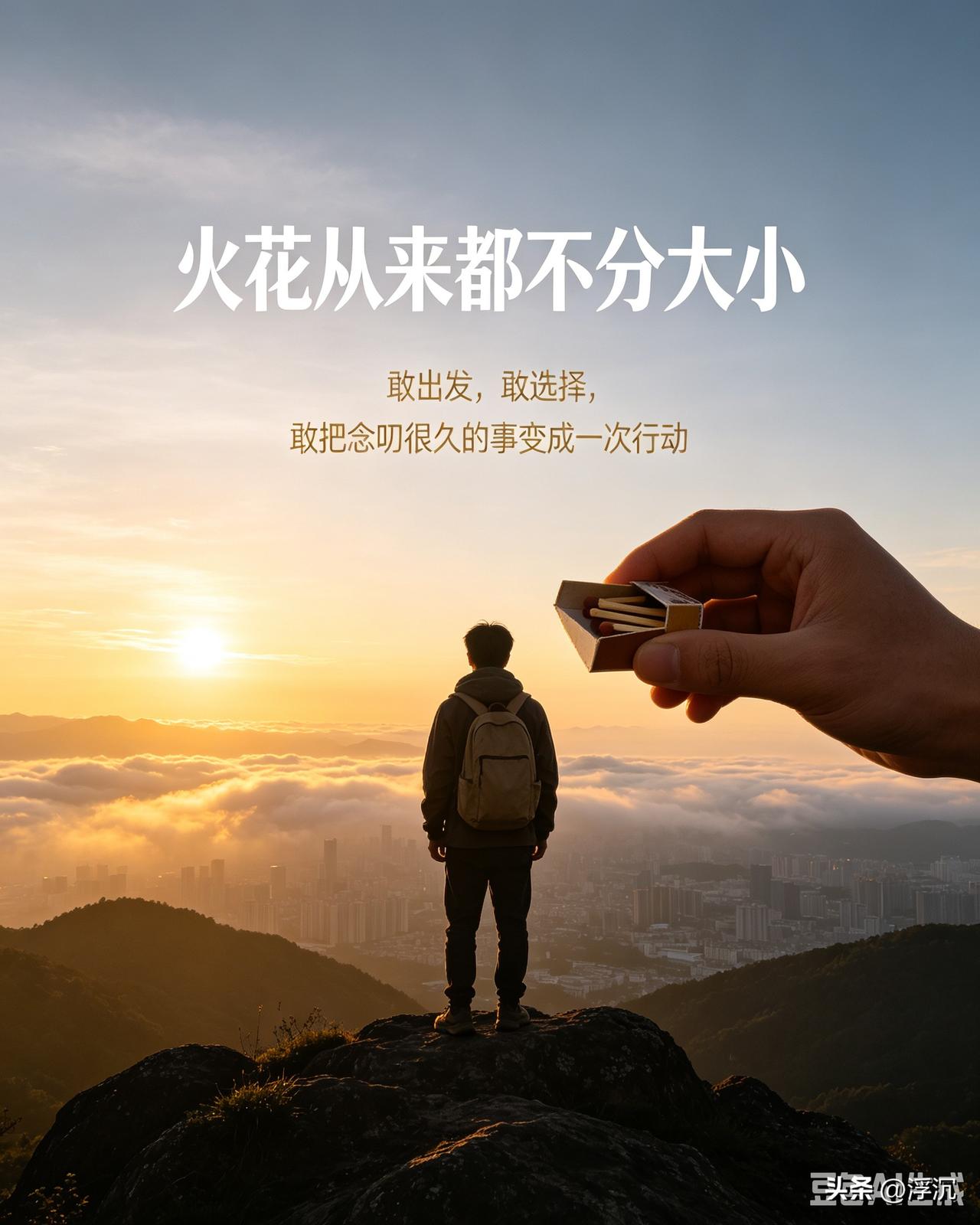 人生就像一盒火柴，别怕受潮，也别怕烧完，就怕一辈子都没擦出过火花。很多人活了大半