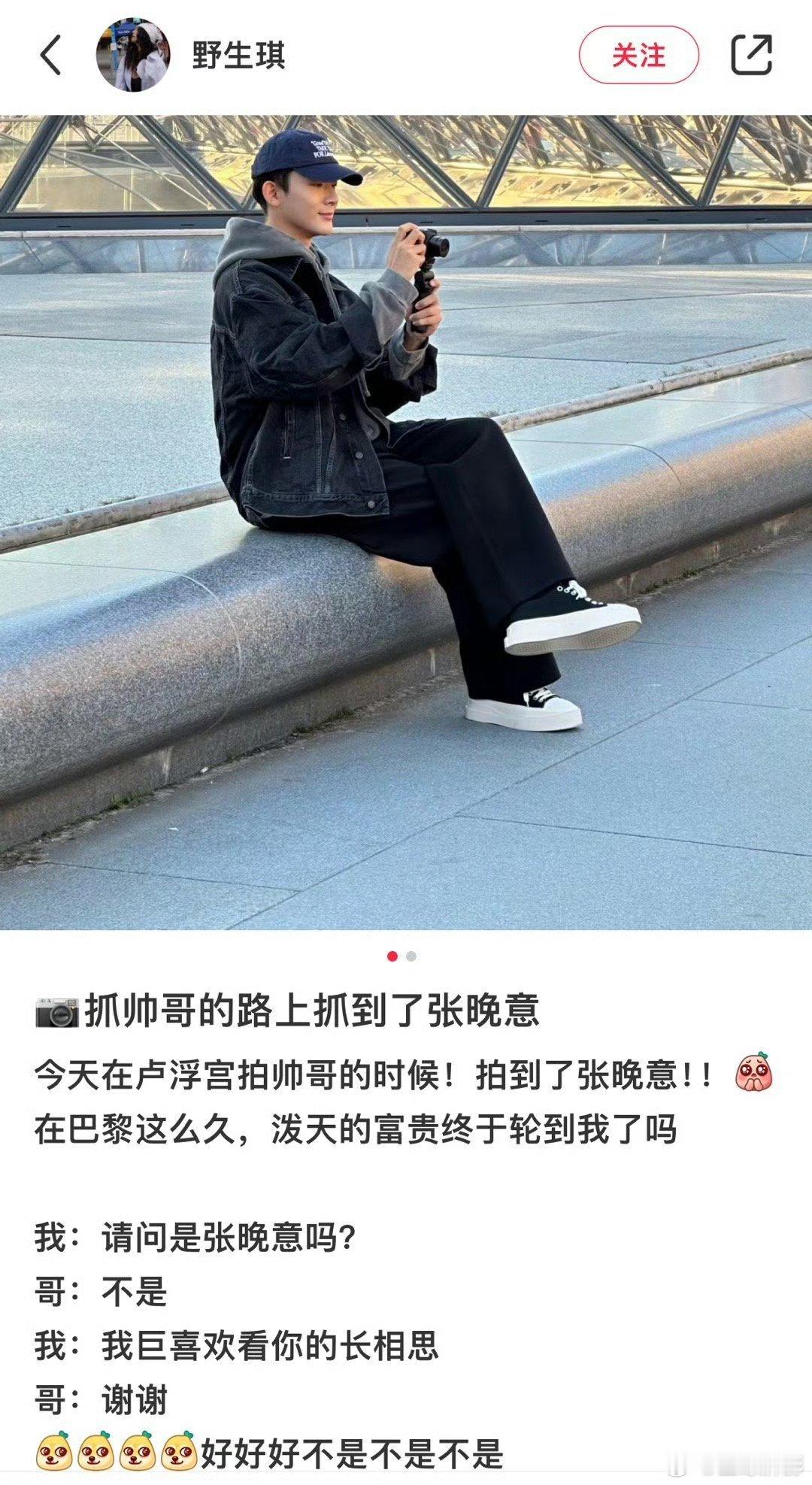 网友在卢浮宫偶遇张晚意，羡慕这泼天的富贵 ​​​