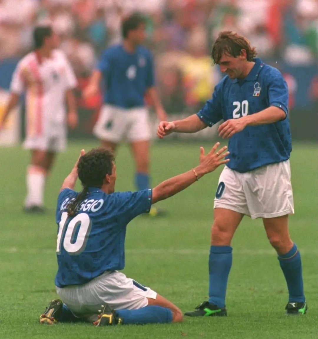 【老照片】 世界杯 Roberto Baggio and Giuseppe Si