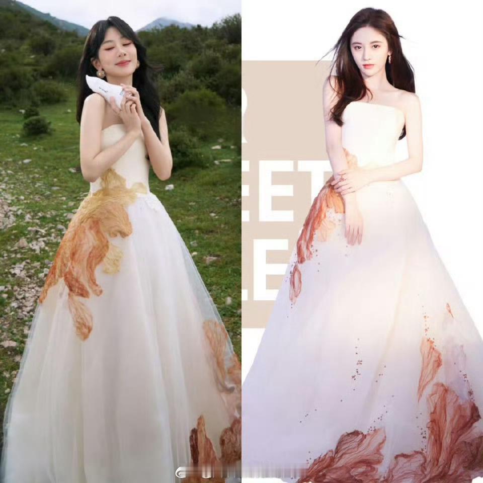 杨紫鞠婧祎同款礼服两位都好美啊[爱慕]两种不同风格的美女[爱慕][爱慕][爱慕]