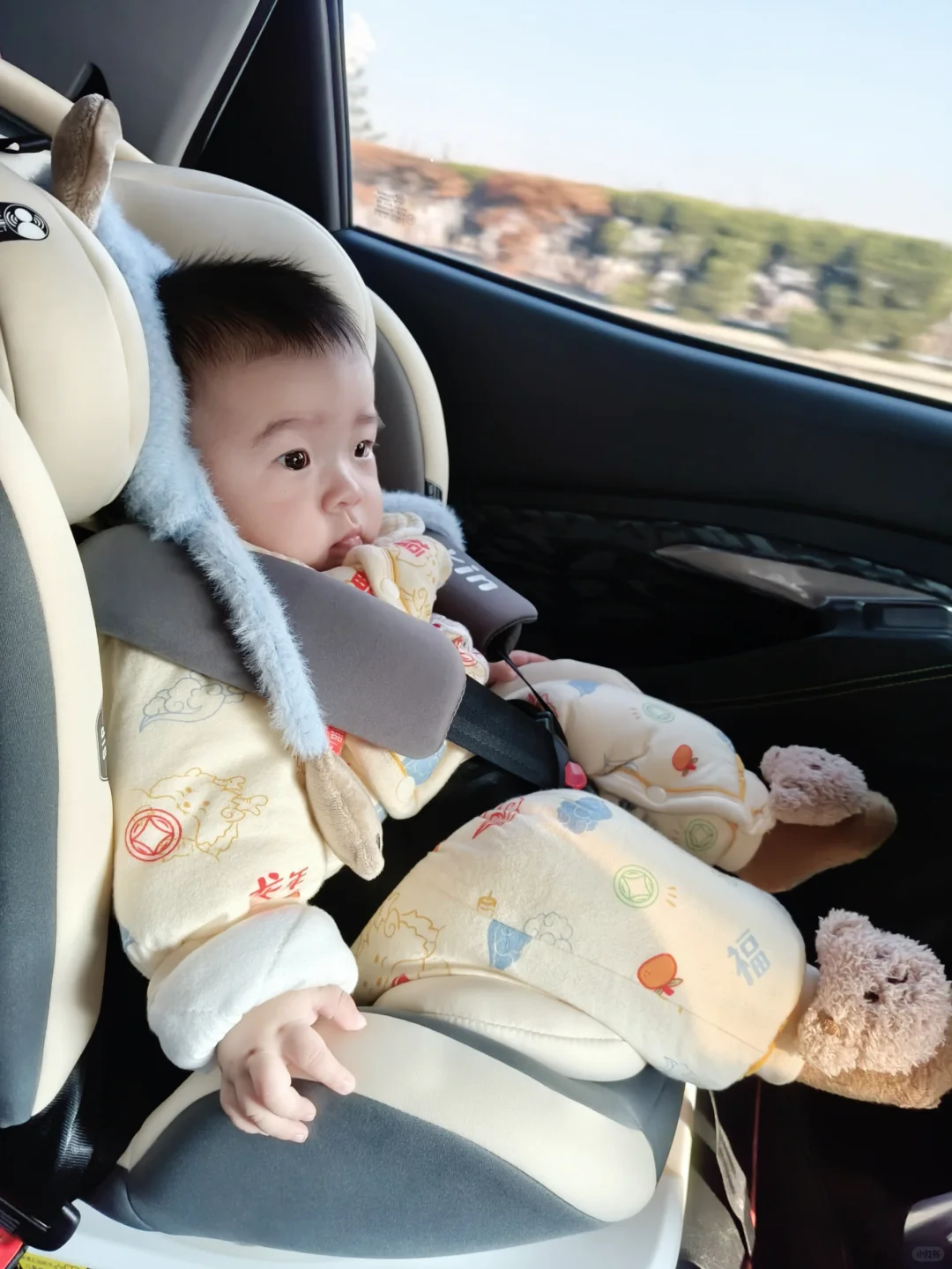 自己坐的盆友，睡了一路