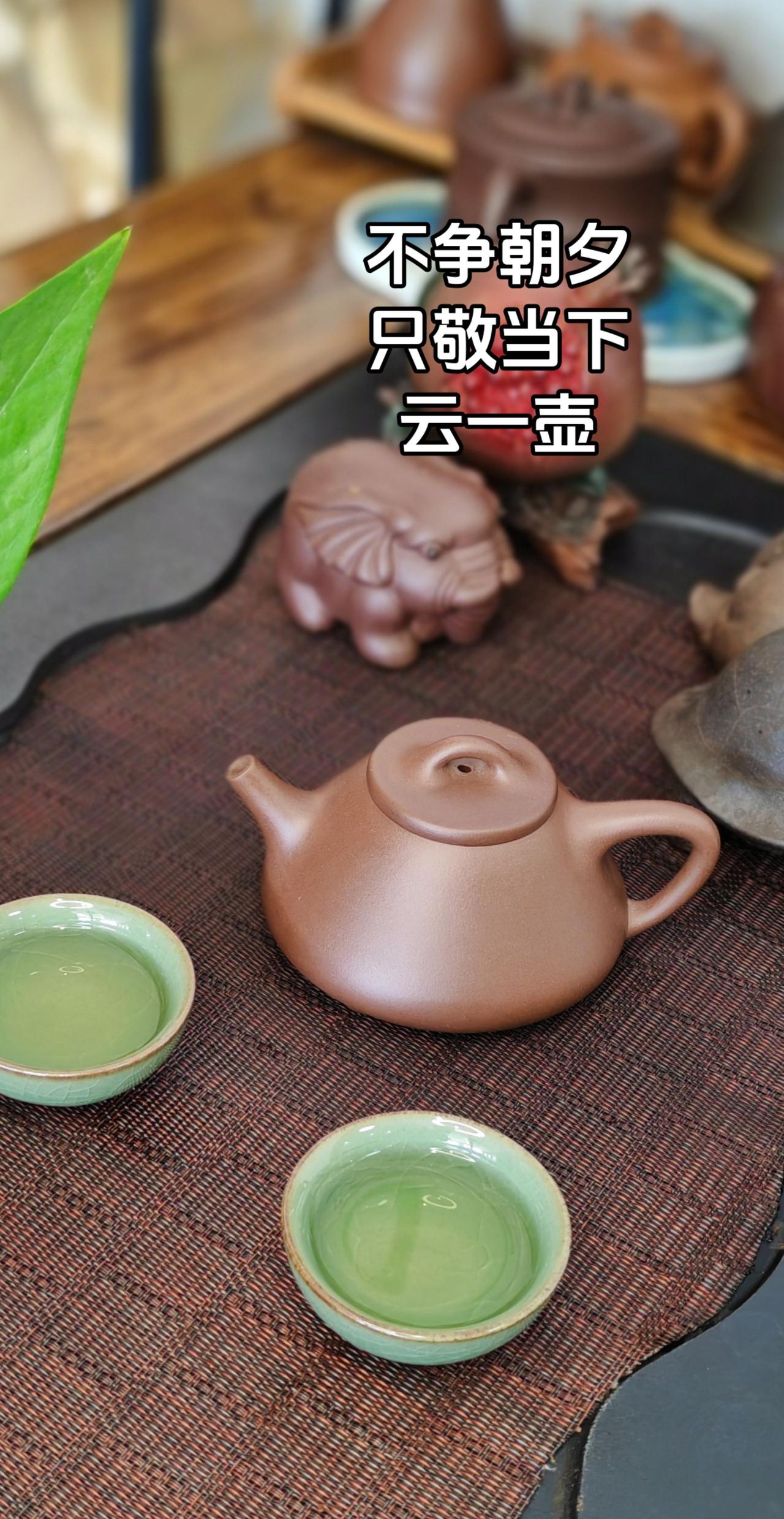 一壶两盏，人间半日清欢紫砂壶 茶生活 生活的美无处不在