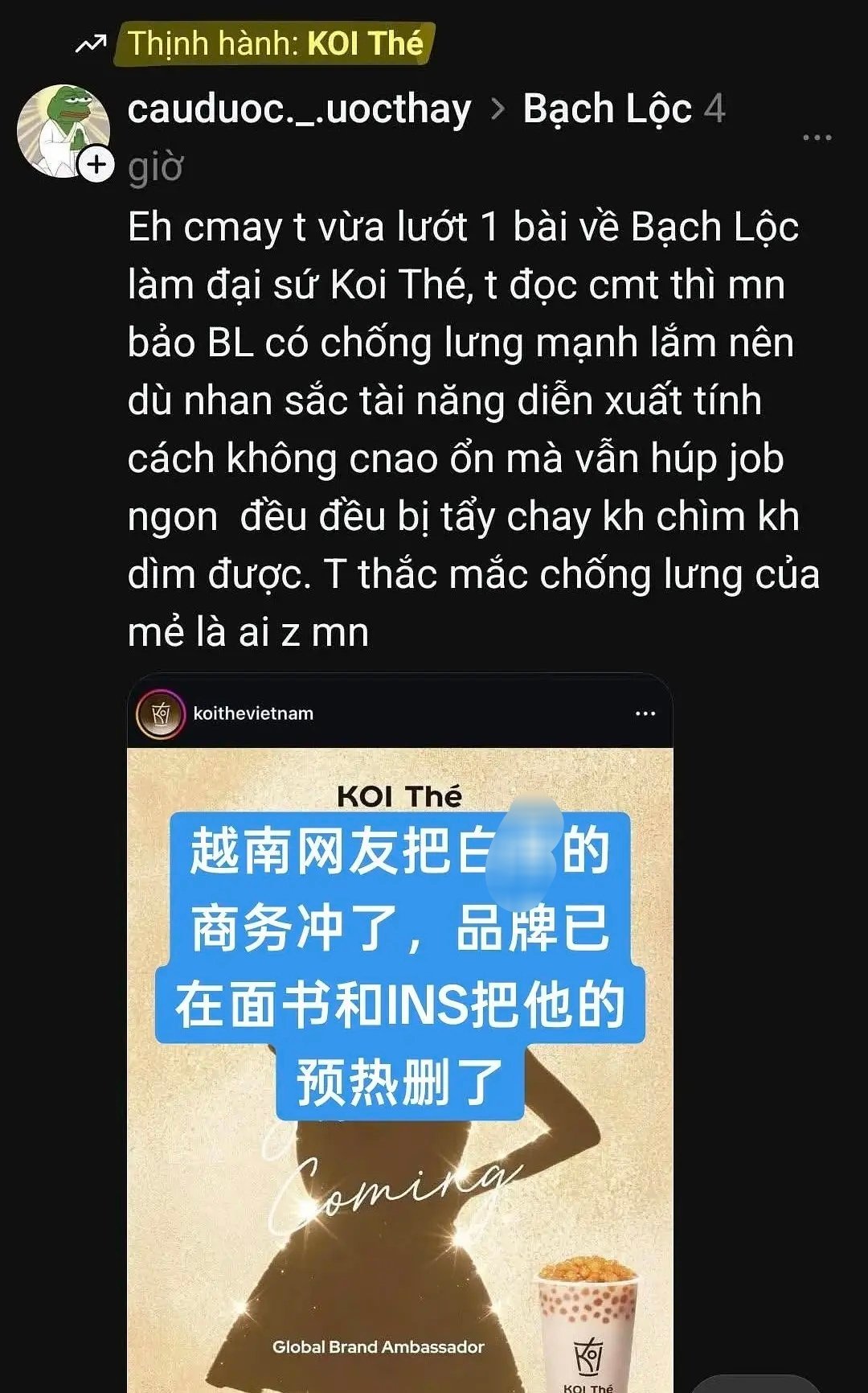 越南网友把白鹿商务冲了？？？？？ 