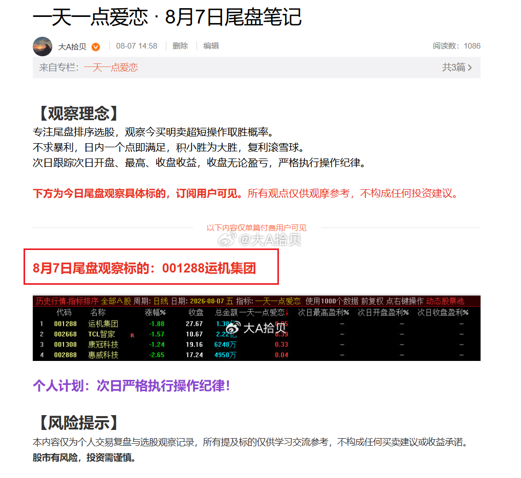 $运机集团 sz001288$ 上周五的尾盘观察效果还是不错的！ 