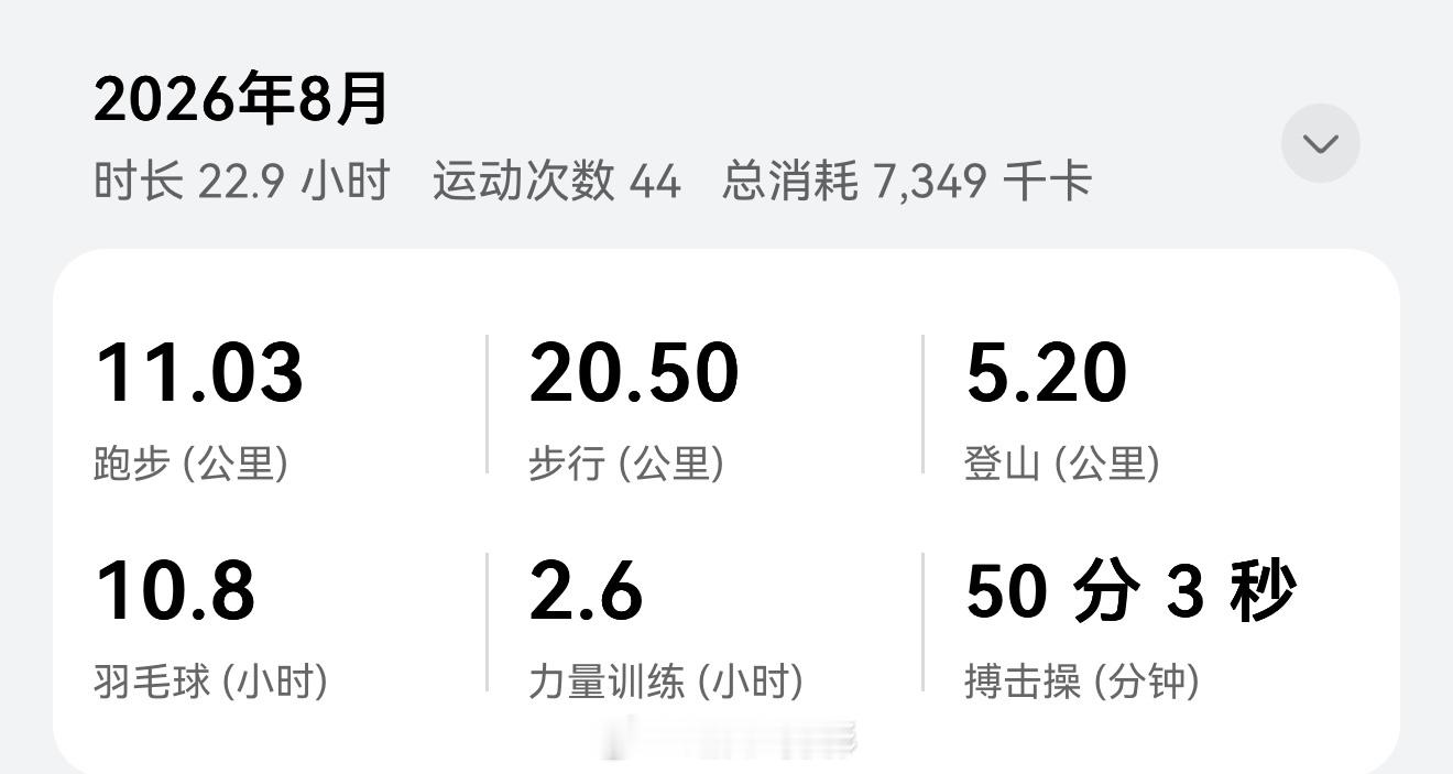 8月总结——6本书，10小时羽毛球，1次爬山，1次出行，1次大学室友聚会，1个新